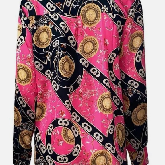 Pink chain print blouse - Picture 4 of 4